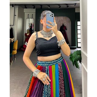 Navratri Tranding Multicolor Lahenga view 2