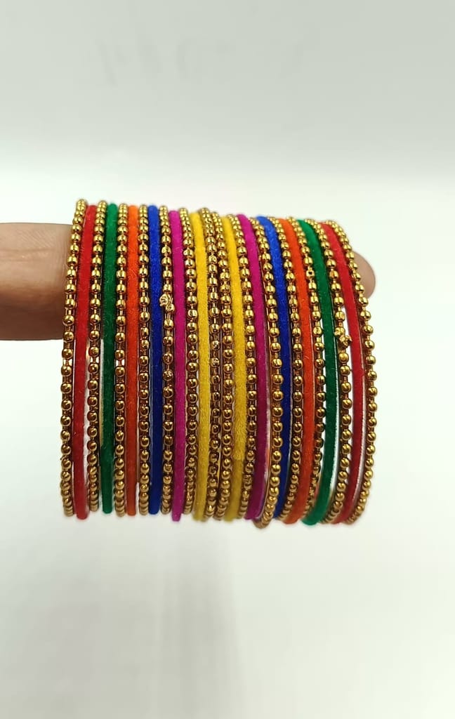 Fancy Velvet Malti Bangles For Women and Girls view 2
