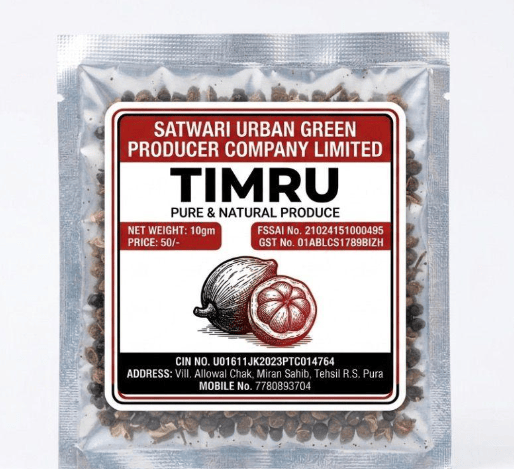 Pure & Natural Timru (Zanthoxylum armatum) – Satwari Urban Green 10 gram