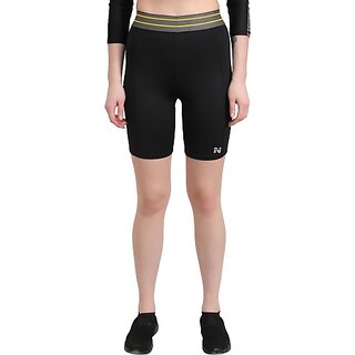 Ninq Solid Women Yellow, Black Tights view 2