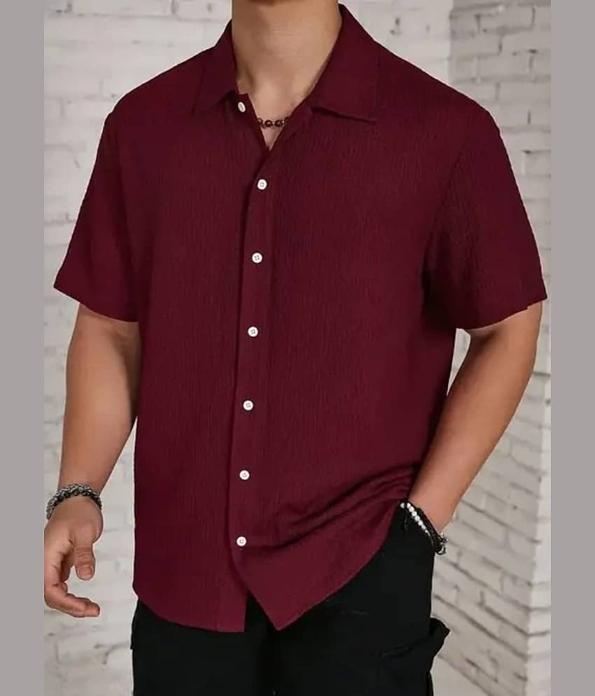 Hitarth Fashion Cotton Blend Regular Fit Half Sleeves Men's Formal Shirt - Green ( Pack of 1 )