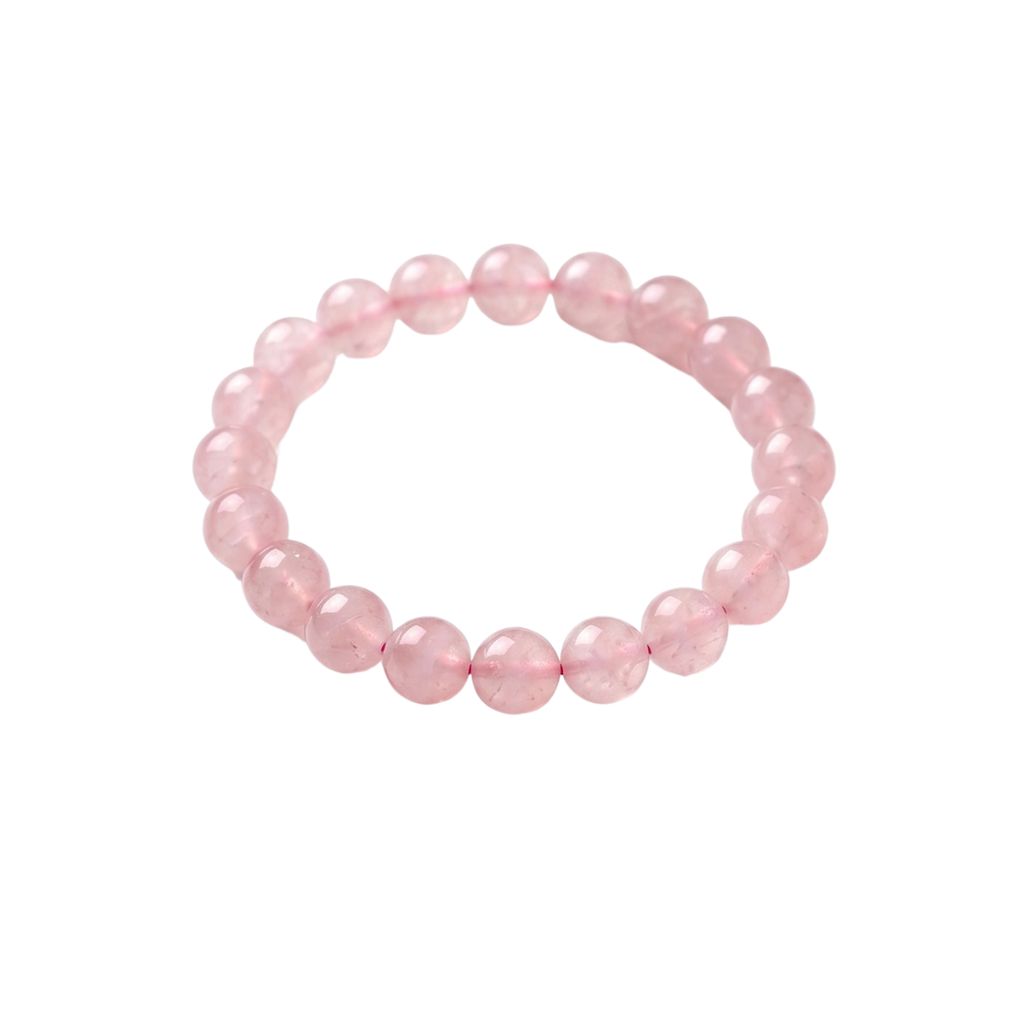 Rose Quartz Bracelet for Women & Men | Natural Healing Crystal Beaded Bracelet for Love, Positivity & Emotional Balance | Stretchable Pink Stone Bracelet I Hotilal Jewellers