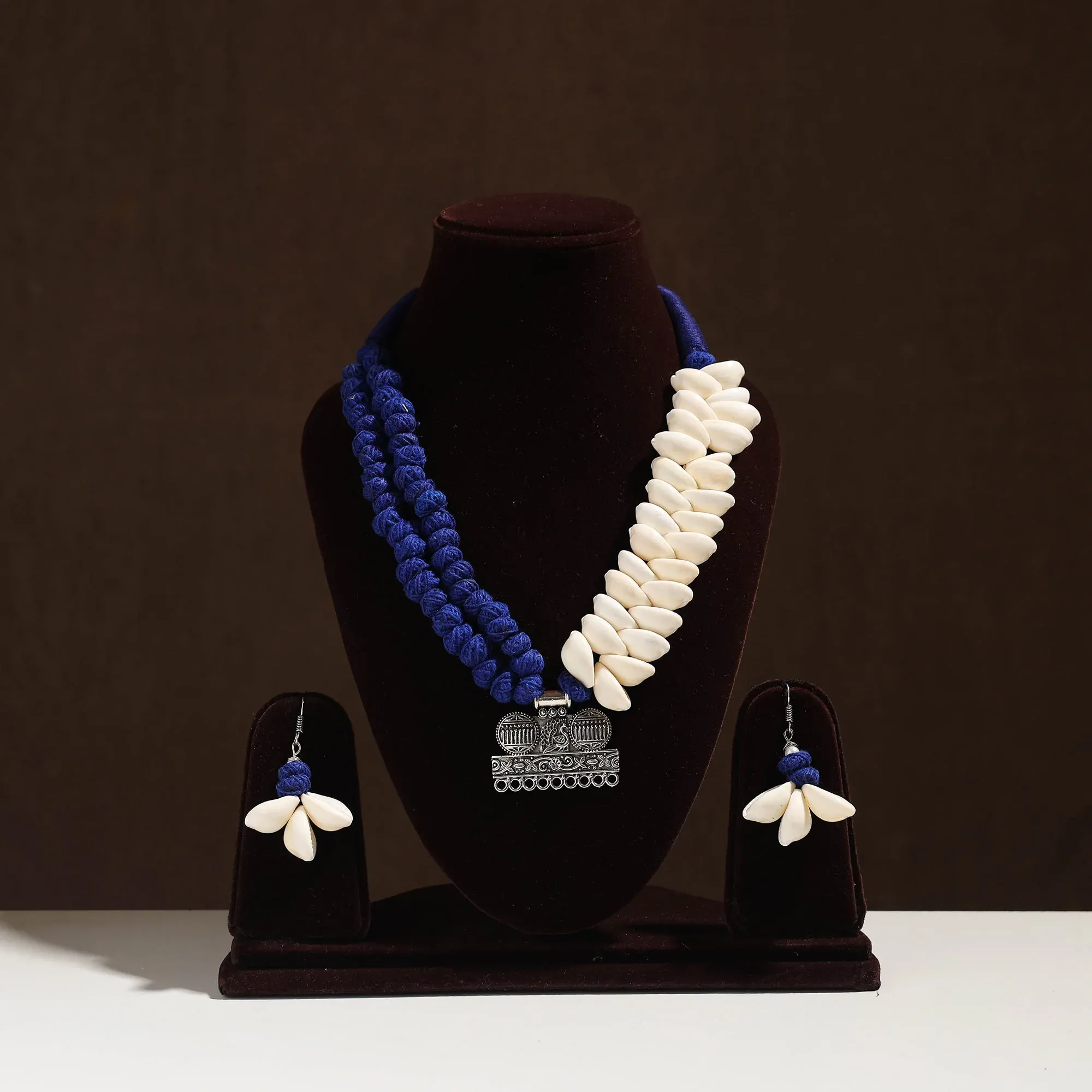 Multicolor - Handmade German Silver Shell Necklace Set 14