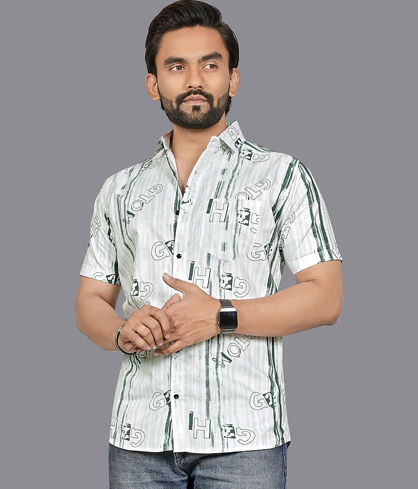 ADWYN PETER 100% Cotton Regular Fit Printed Half Sleeves Men's Casual Shirt - Multicolor 13 ( Pack of 2 ) view 2