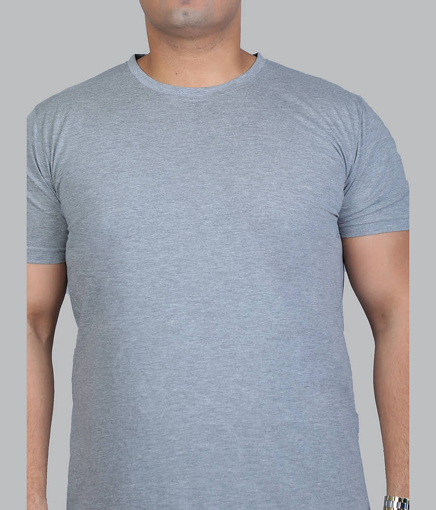 Xmex Pack of 1 Cotton Blend Regular Fit Men's T-Shirt ( Silver ) view 2