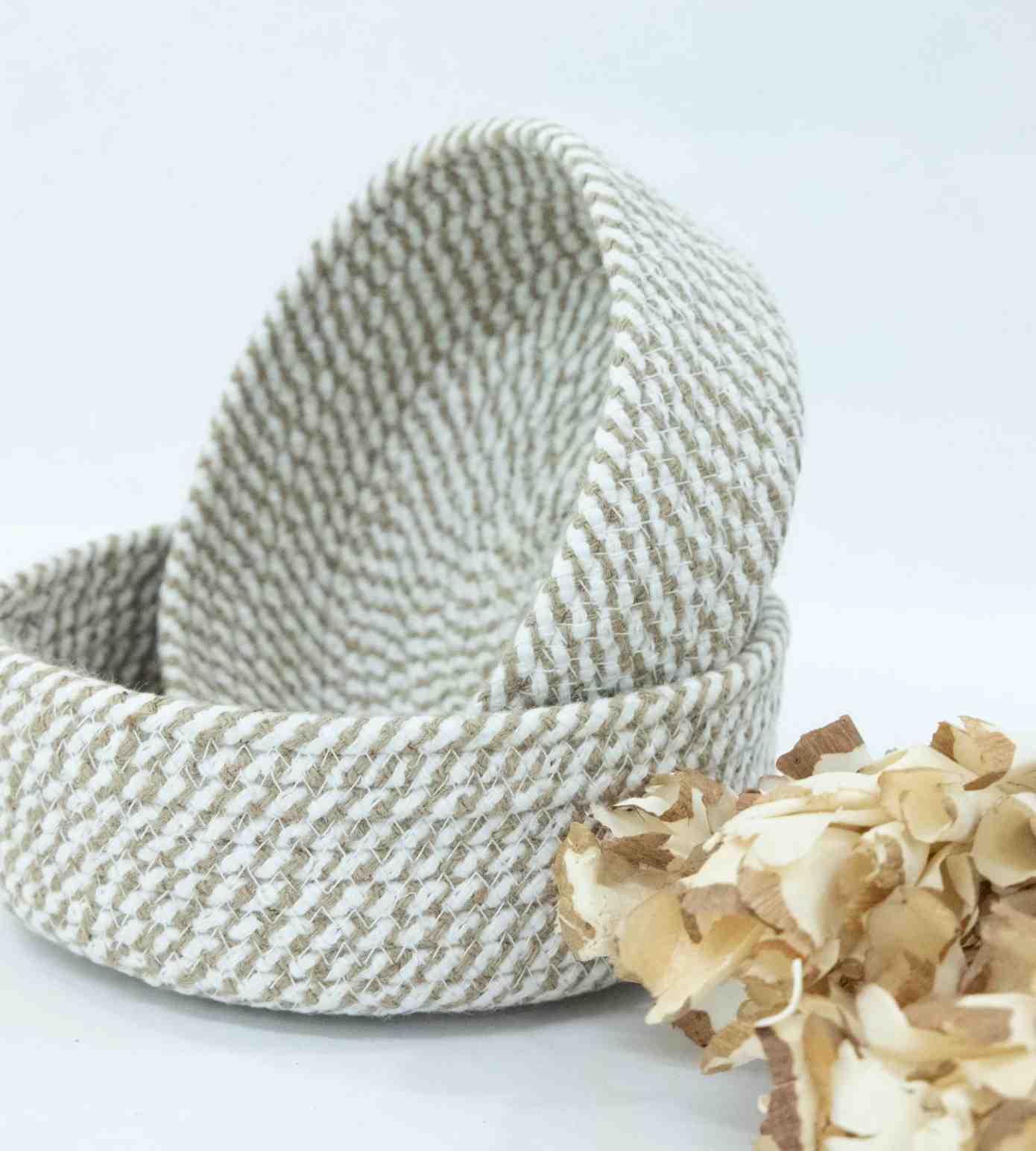 Rustic Cotton Rope Storage Jute Shelf Beige Baskets - Pack of 3 view 2