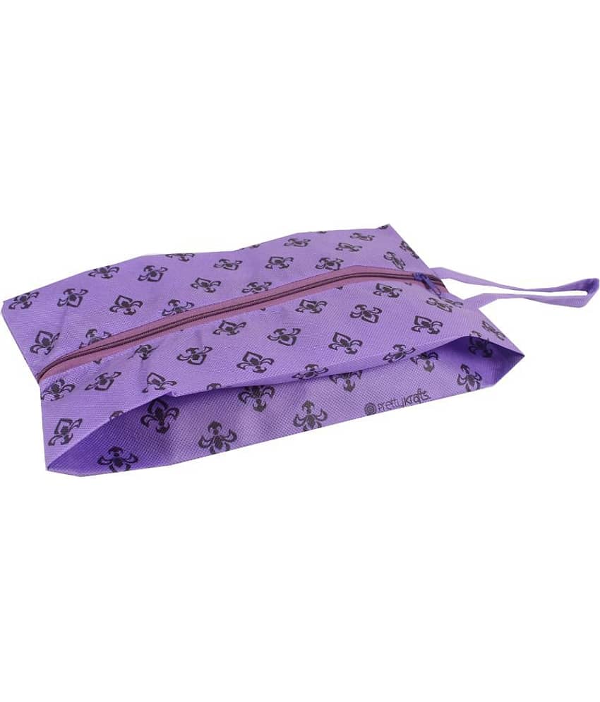 PrettyKrafts Shoe Cover, Shoe Bag with Center Zipper- Large (Set of 6 pcs) view 2