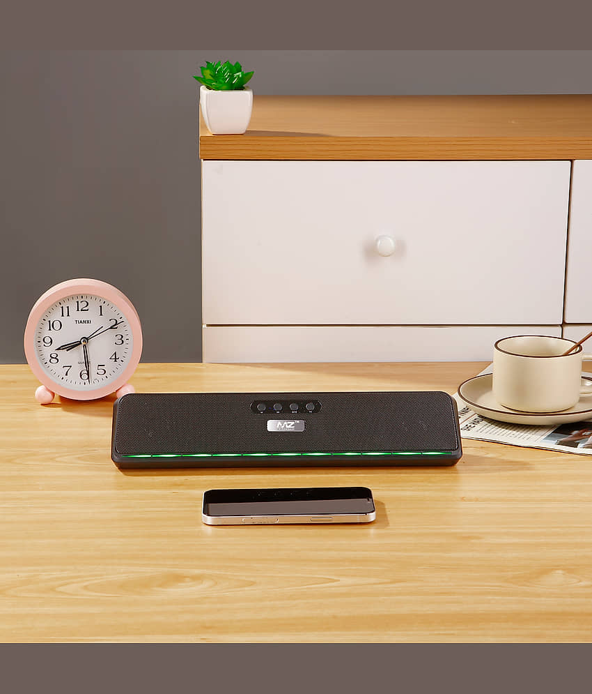 MZ M414SP-NEW 10 W Bluetooth Speaker Bluetooth v5.0 with SD card Slot Playback Time 6 hrs Black view 2