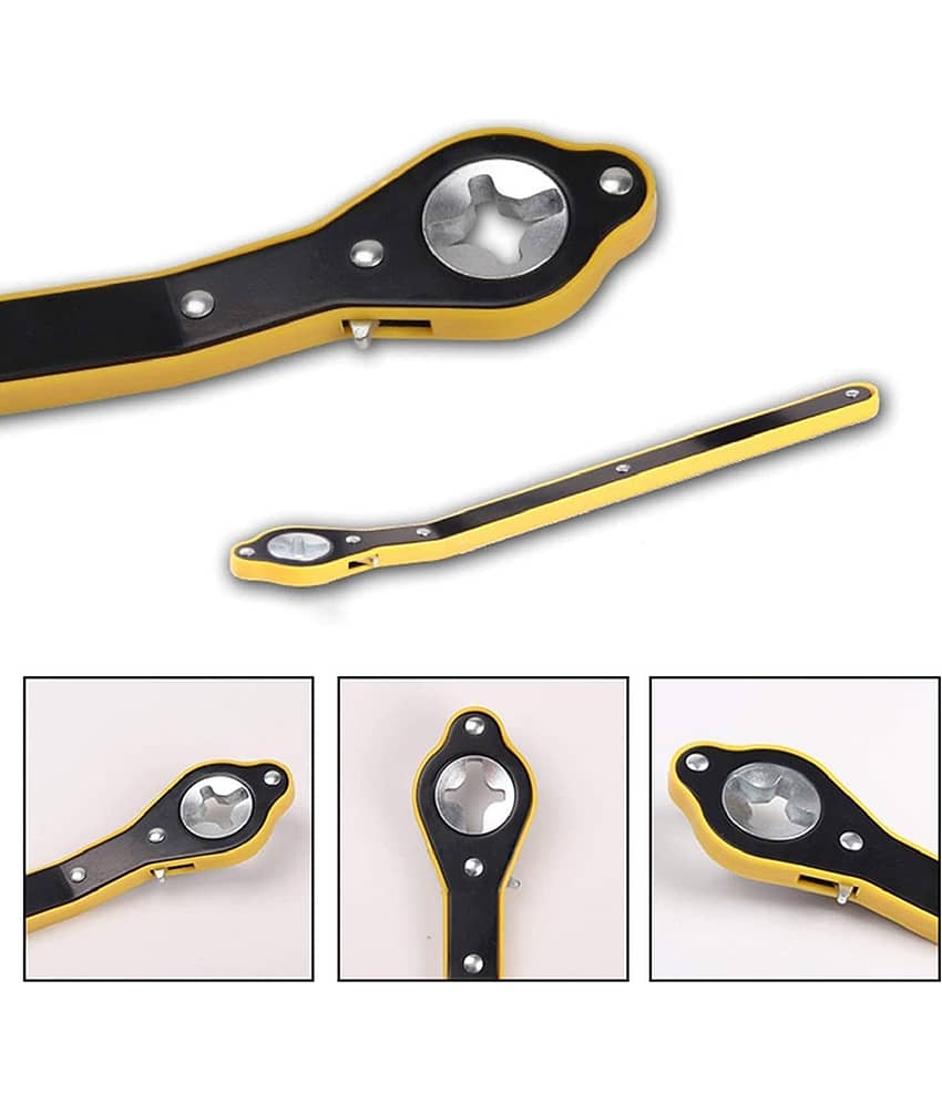 Universal Car Jack Ratchet Wrench | 360 Forward and Reverse Knob Premium High Carbon Steel Tire Tool with Labor-Saving Handle – Durable & Rust-Resistant for Effortless Tyre Changes view 2