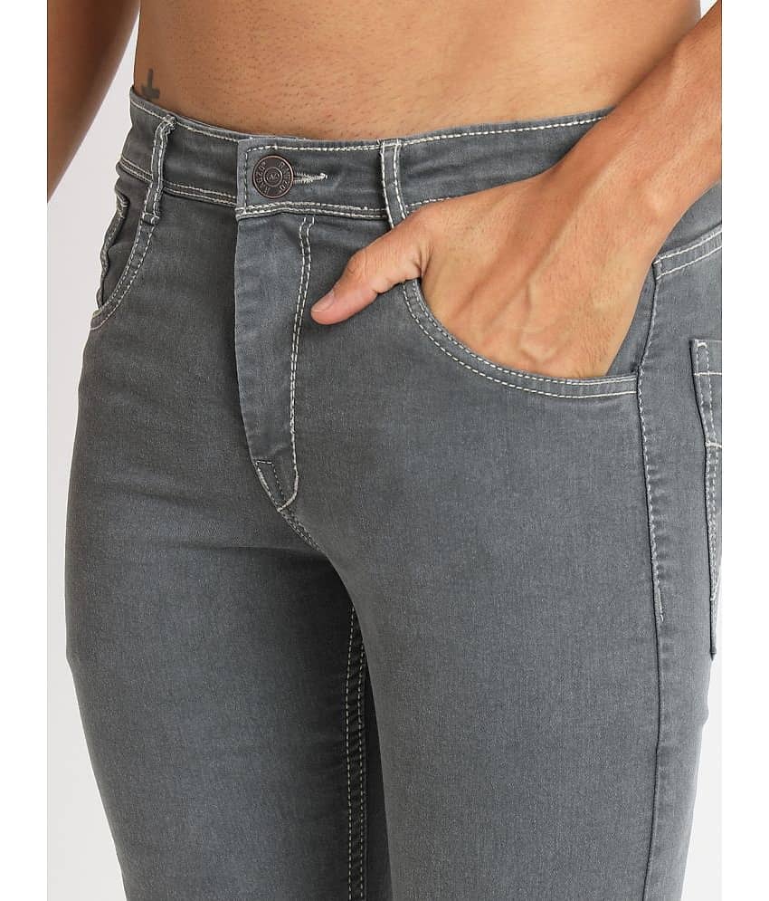 RAGZO Slim Fit Cuffed Hem Men's Jeans - Grey Melange ( Pack of 1 ) view 2