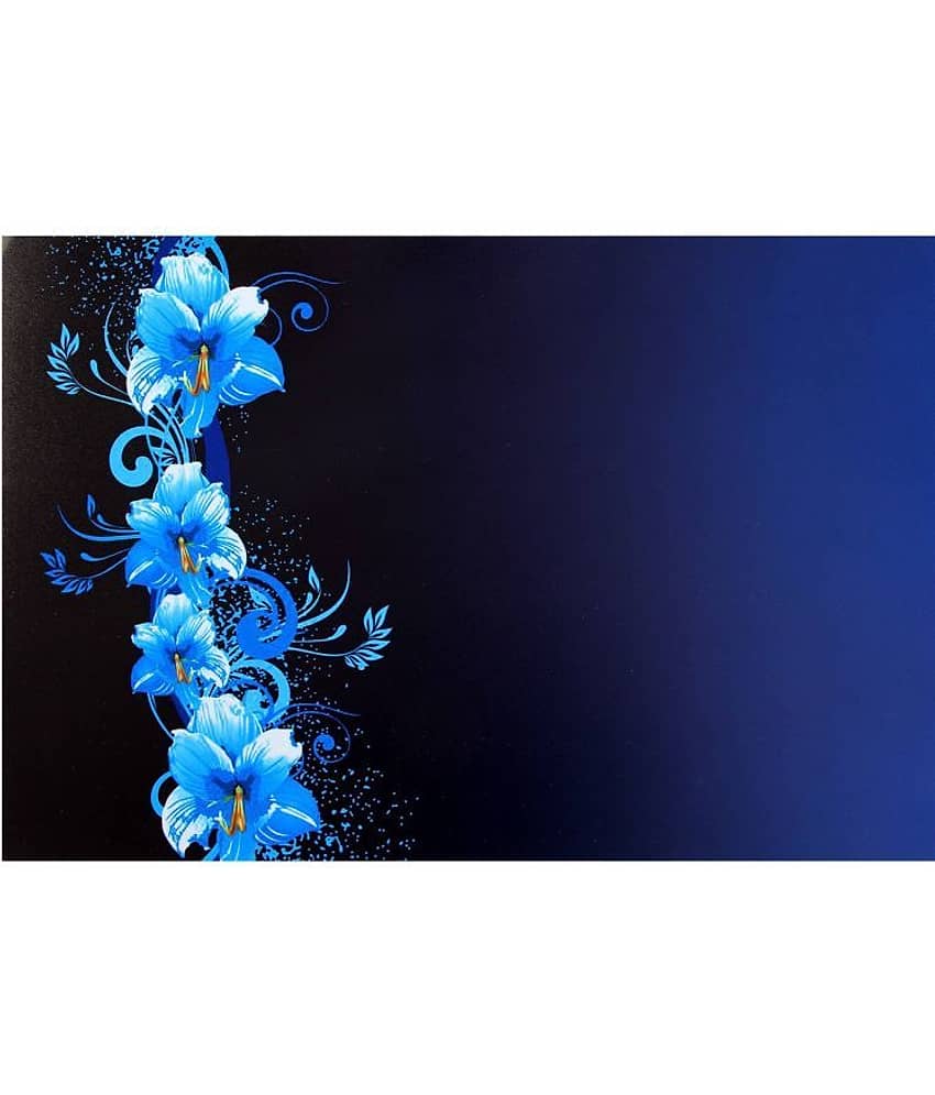 Laphino Polyester Floral Top Cover ( 97 55 ) Pack of 5 - Blue view 2