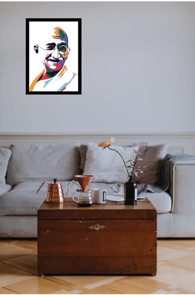 Mahatma Gandhi Pop Art Portrait view 2