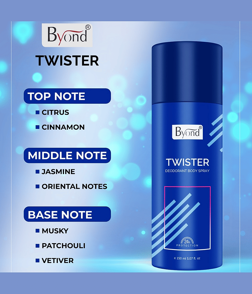 BYOND Twister Deodorant Spray for Men 150 ml ( Pack of 1 ) view 2