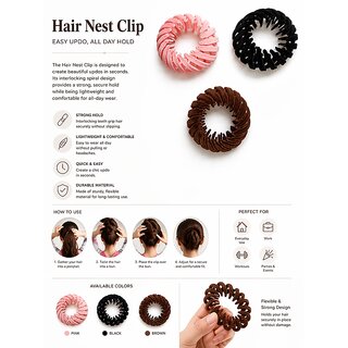 Bird Nest Hair Clips for Women - Expandable Nest Claw Clips,Bird Nest Magic Hair Clip, Hair Accessories for Women view 2