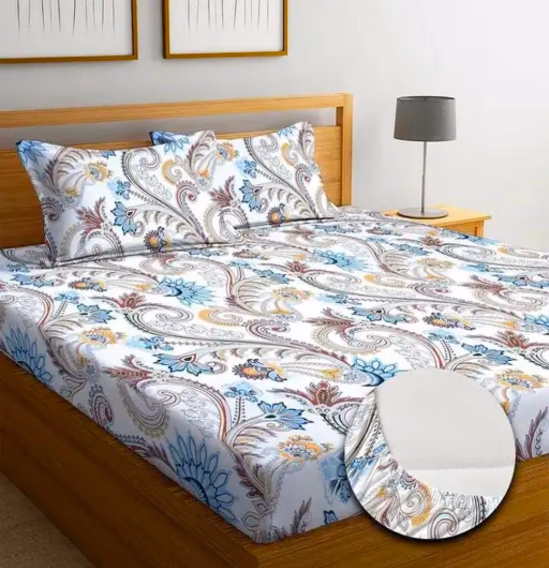 homdazal Microfibre Floral Fitted ( Queen Size ) - Multi b