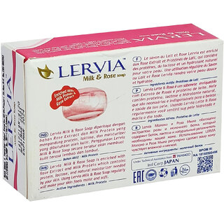 Lervia Milk & Rose Soap - 90g (Pack Of 6) view 2