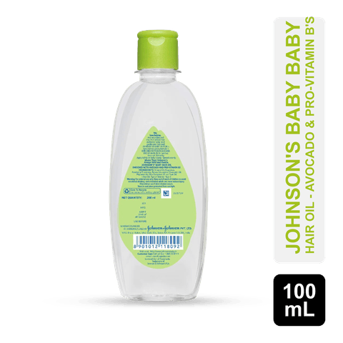 Johnson's Baby Hair Oil - Avocado & Pro-Vitamin B'S, 100 ml Bottle view 2