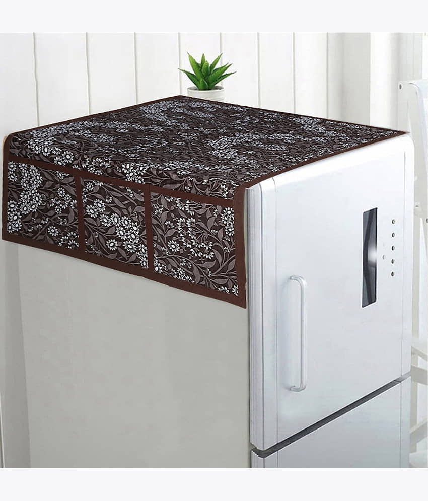 PVC Fridge Top Cover 53x99 Cm (Pack of 1) - Brown