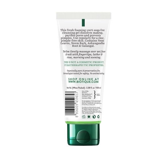 Biotique Fresh Neem Pimple Control Face Wash 150ml view 2