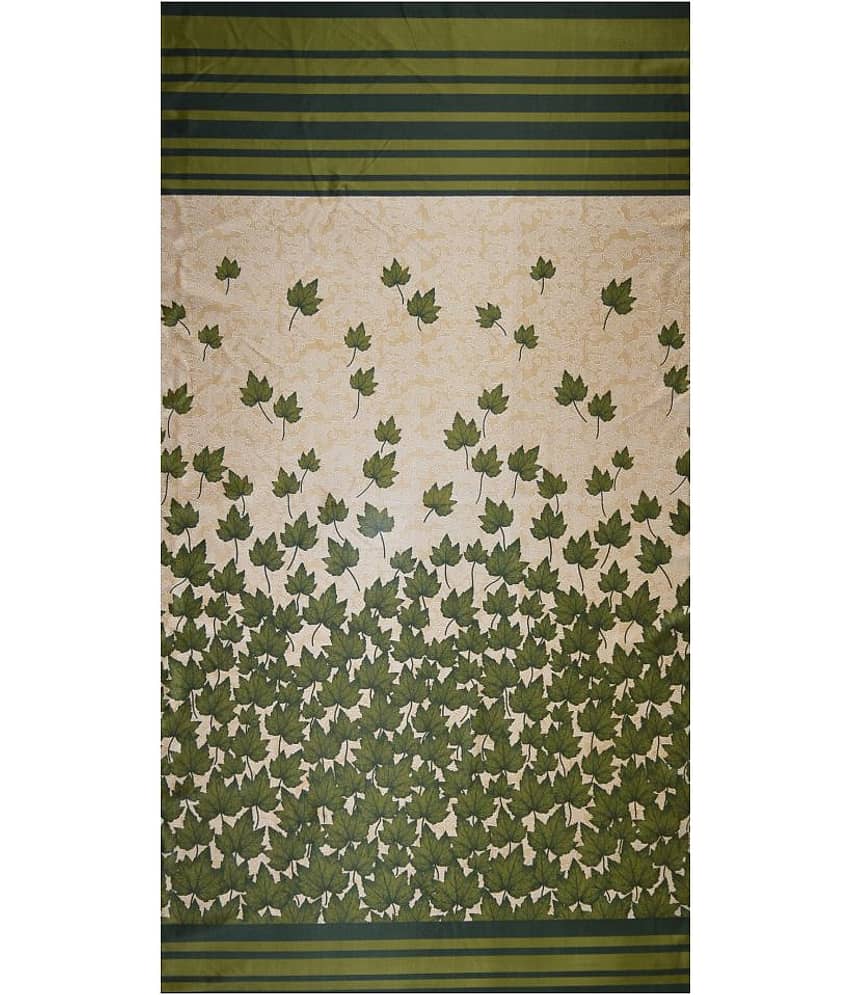 Home Sizzler Set of 2 Long Door Semi-Transparent Eyelet Polyester Curtains Green view 2