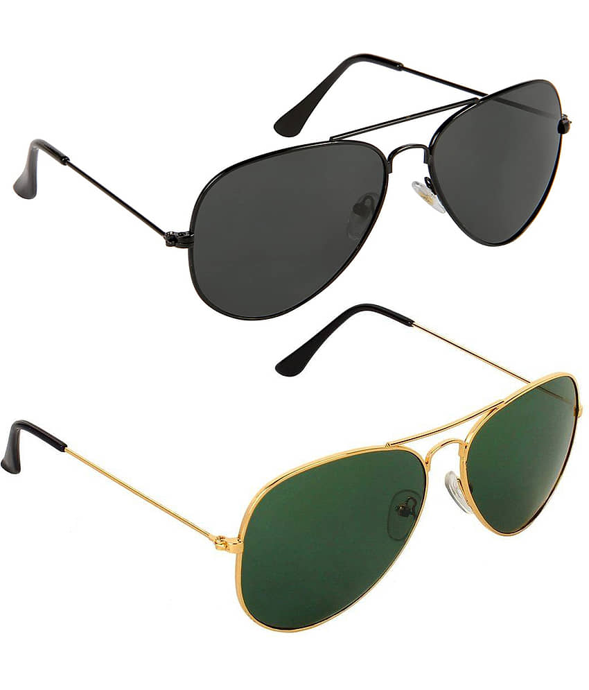 Kanny Devis - Black Pilot Sunglasses ( Pack of 2 ) view 2