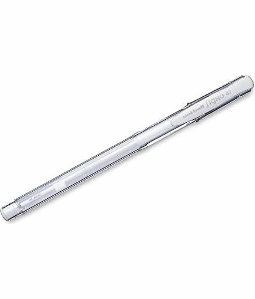 Uni-Ball Signo Um-100 Cream White Ink Gel Pen (Pack Of 6, Cream White) view 2