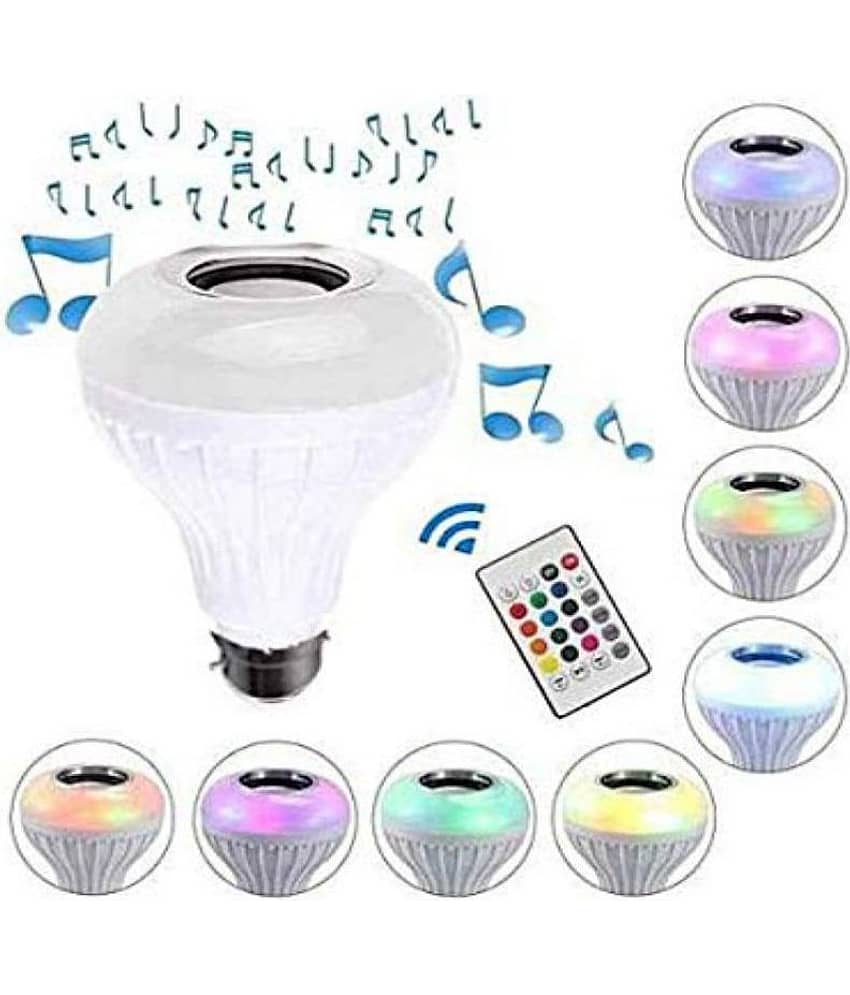 AQUASHINE Music Light Smart Bulb With Bluetooth Speaker B22 Self Changing Color Lamp Built-In Audio Speaker - Pack of 1 view 2