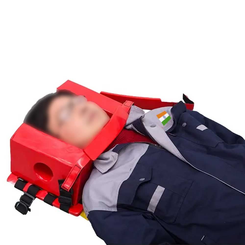 DESCO Red Emergency Head Immobilizer with Straps view 2