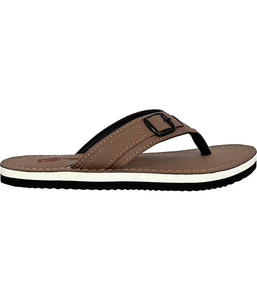 Cozy Wear Brown Men's Thong Flip Flop view 2
