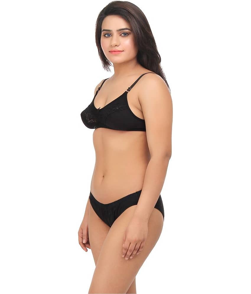 TCG Black Lace Bra & Panty Set view 2