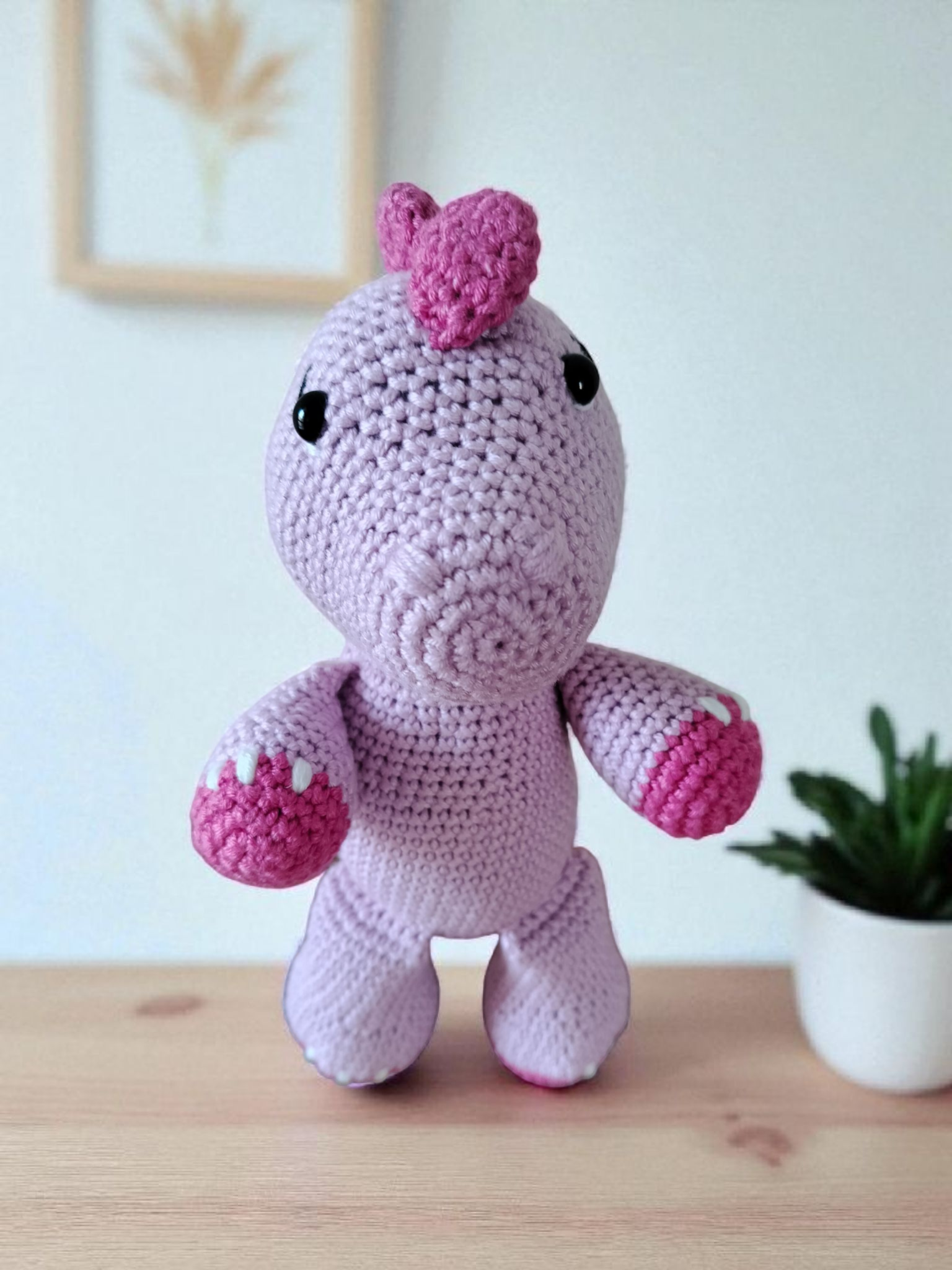 CraftKari Tarbosaurus Dinosaur Crochet Toy view 2
