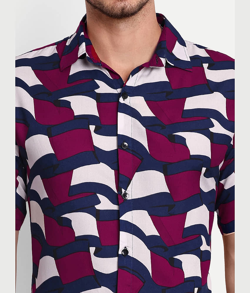 TrendiVastra - Purple Viscose Regular Fit Men's Casual Shirt ( Pack of 1 ) view 2