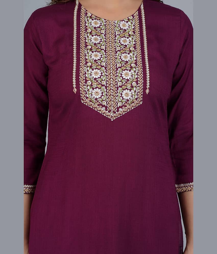 Mishree Collection - Turquoise A-line Rayon Women's Stitched Salwar Suit ( Pack of 1 ) view 2