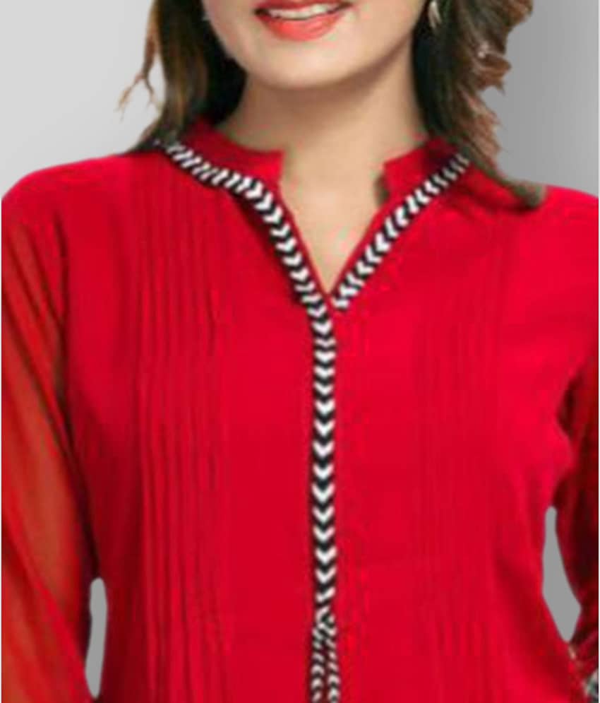 Georgette Short Kurti For Women (Pack of 1) view 2