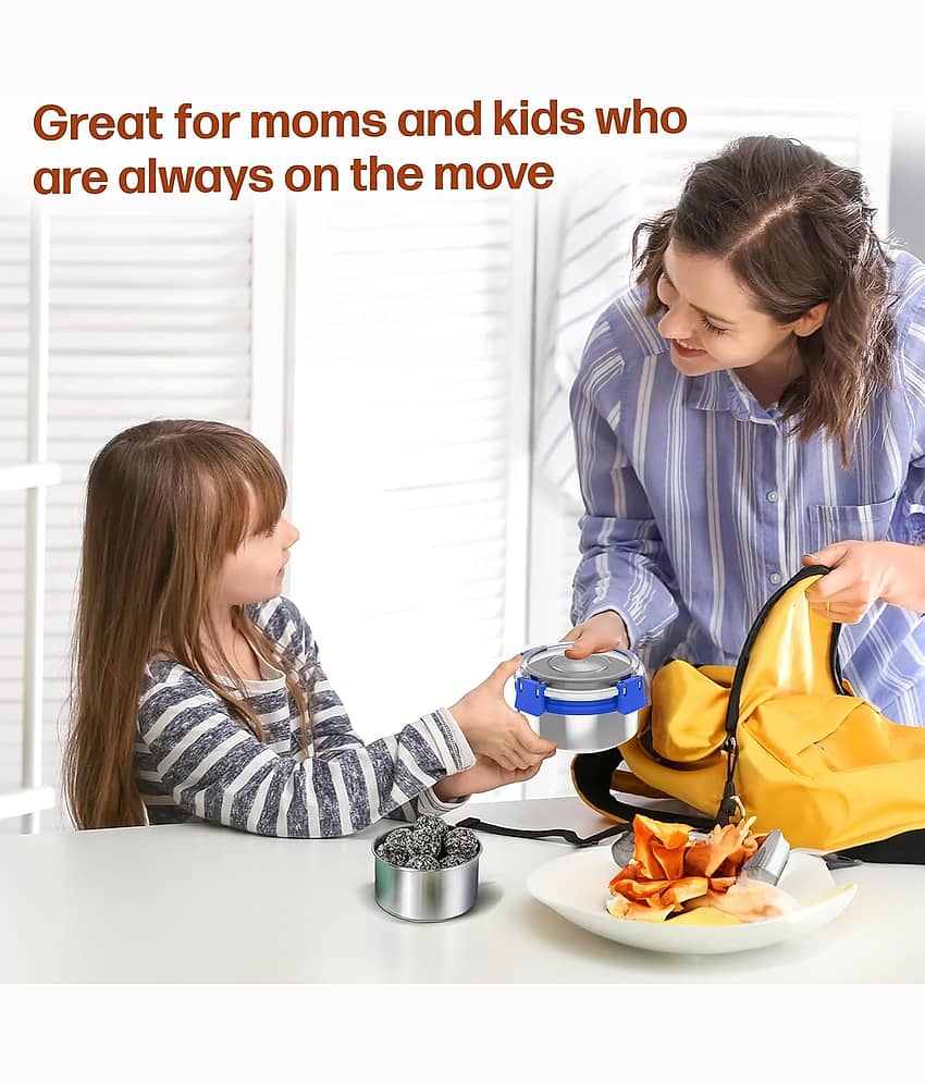 Mumma's Life ‎Smart lock box Steel Blue Food Container ( Set of 4 ) view 2