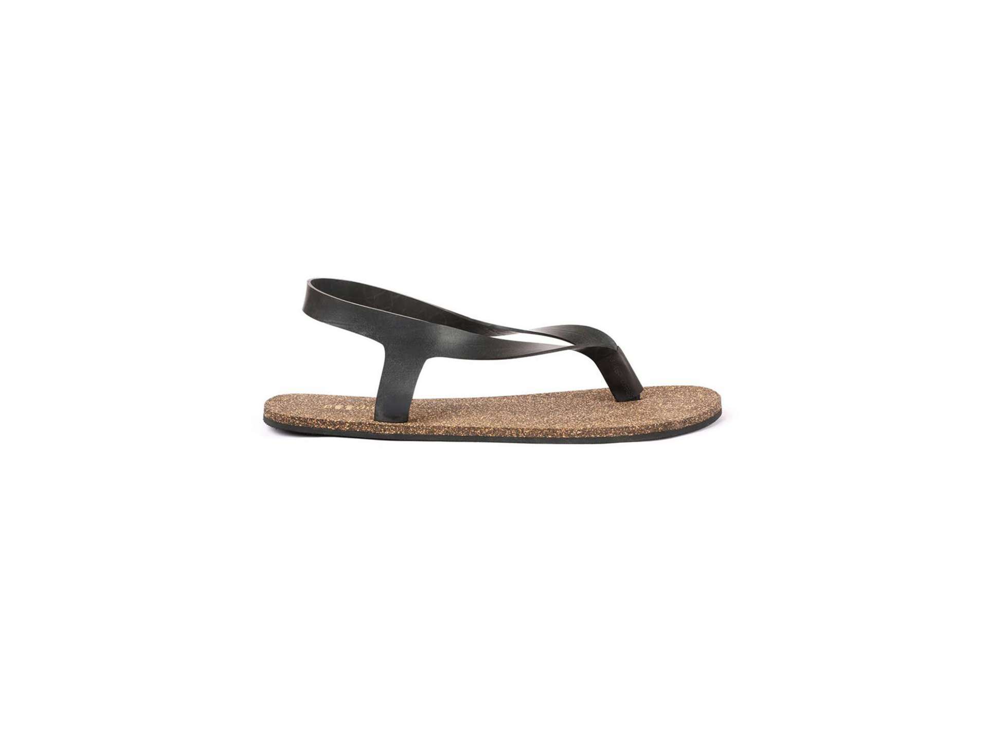 Paaduks Omi Thong-Strap Waterproof Cork Black Sandals - UK 12 view 2