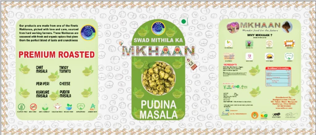 MKHAAN SWAD MITHILA KA, Roasted Makhana | PUDINA MASALA |Flavored makhana view 2