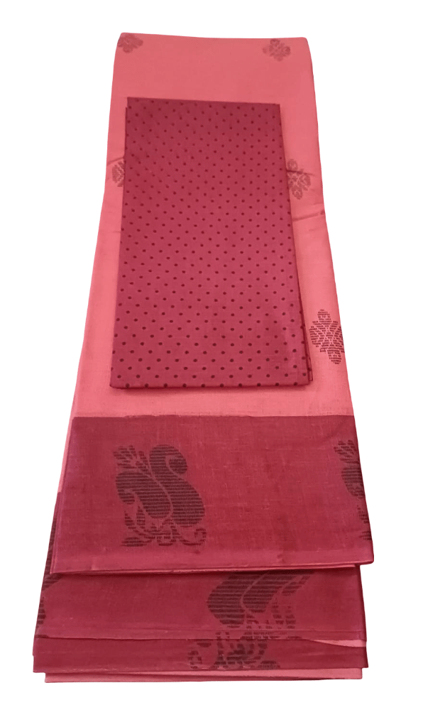 Cotton Saree with Blouse view 2