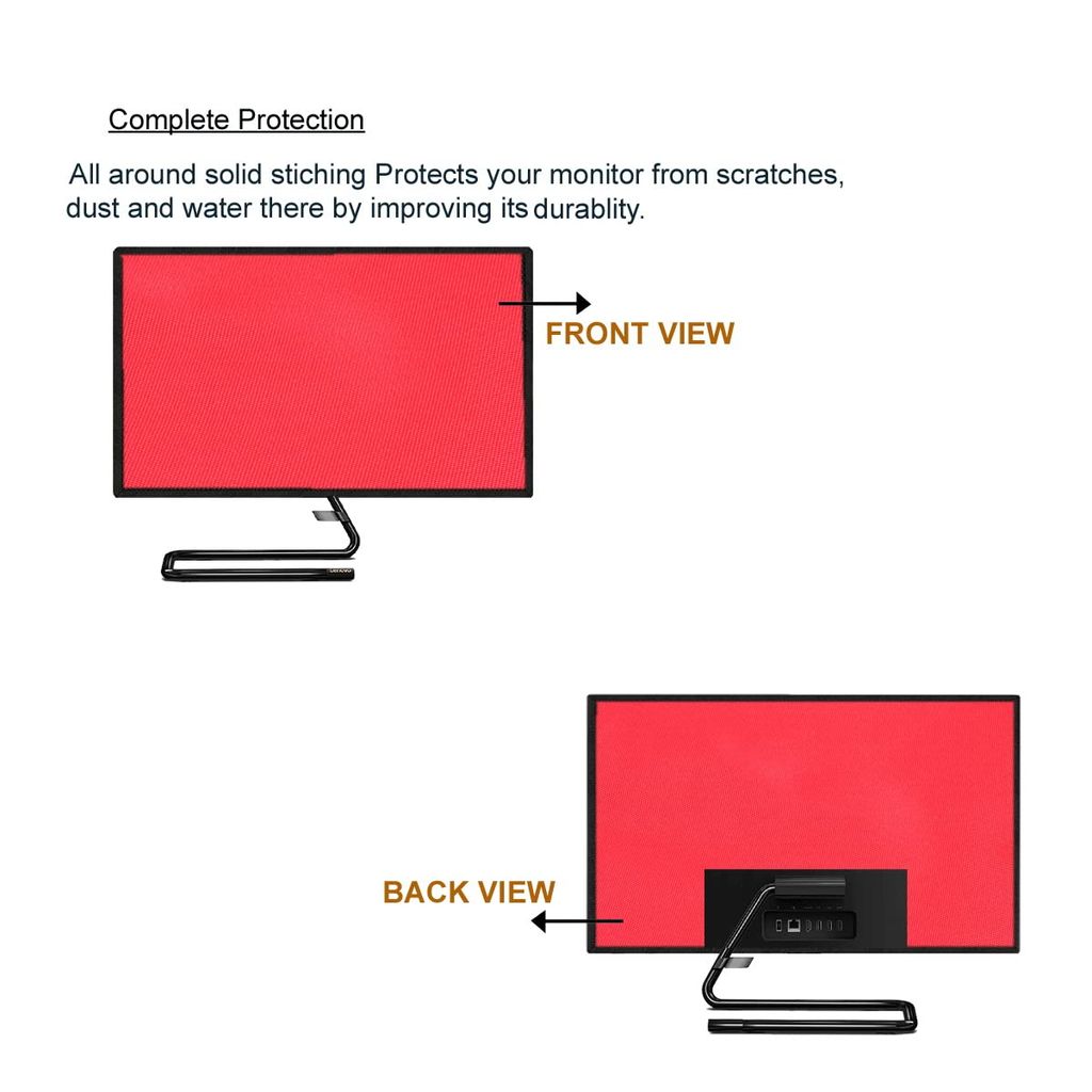 PalaP Super Premium Dust Proof Monitor Cover for Lenovo All in ONE Desktop 21.5 inches (RED) view 2