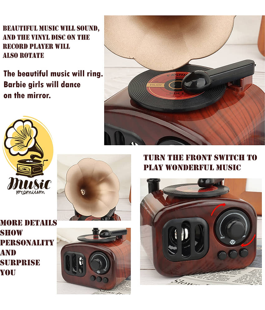 3MADS Vintage Charm Gramophone Music Box showpiece view 2