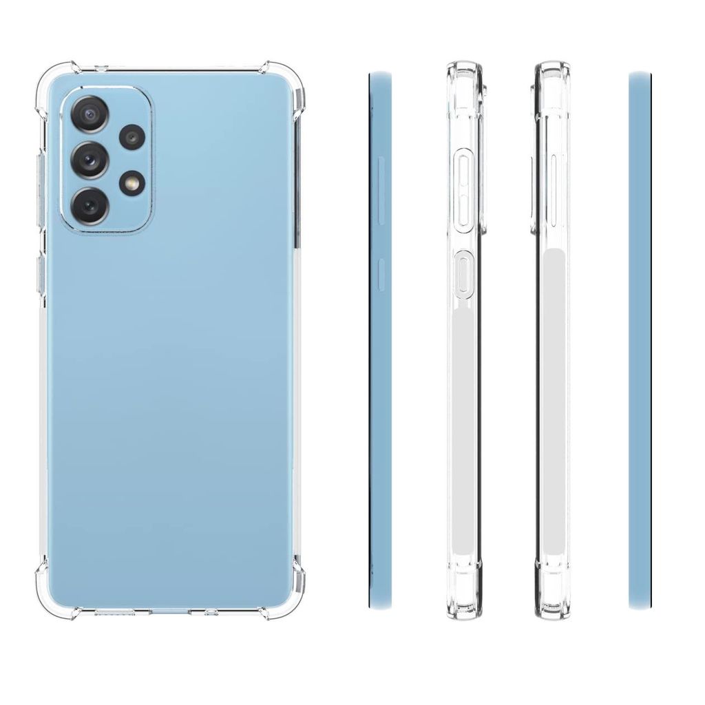USTIYA for Samsung Galaxy A73 Case Clear TPU Four Corners Cover Transparent Soft funda view 2