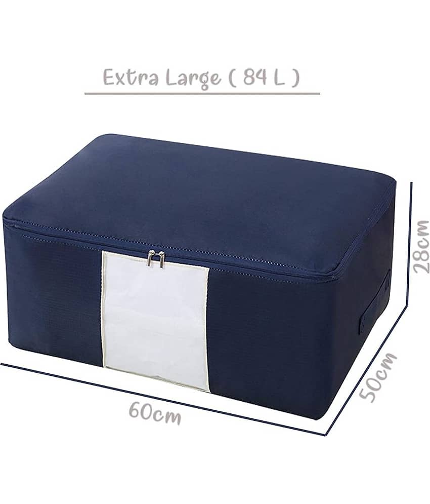 House of Quirk Extra Large Handy Storage Bag Heavy Duty Travel Luggage Caddy Organizer Laundry Bags Duffel Space Saver with Web Handles for Quilt Beddings Blanket view 2
