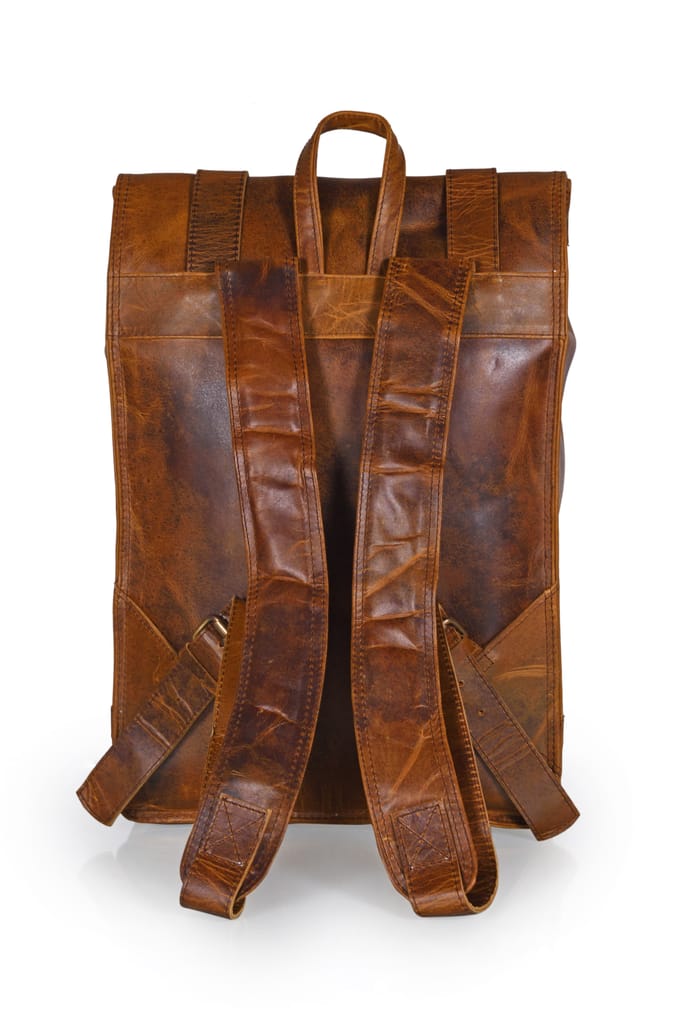 JITENDRA CHITARA; Light Brown Handcrafted Leather Bags for girls view 2