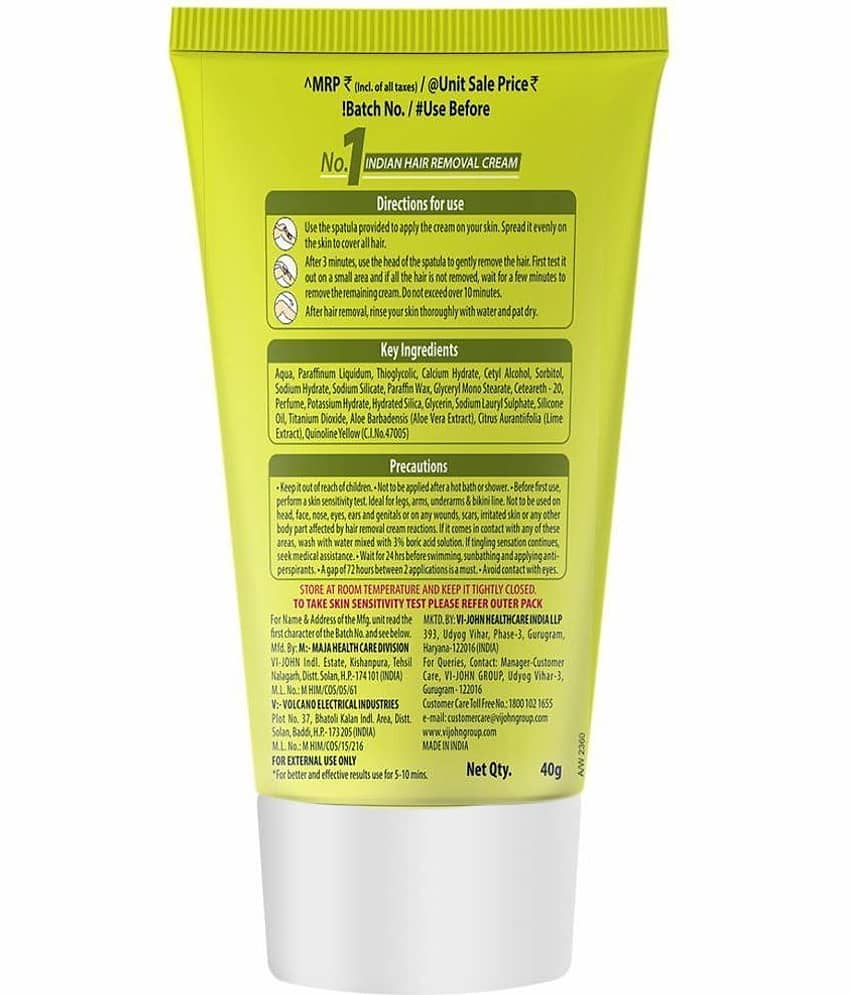 Vi-John Natural Hair Removal Hair Removal Creams for Women 40 ( Pack of 2 ) view 2