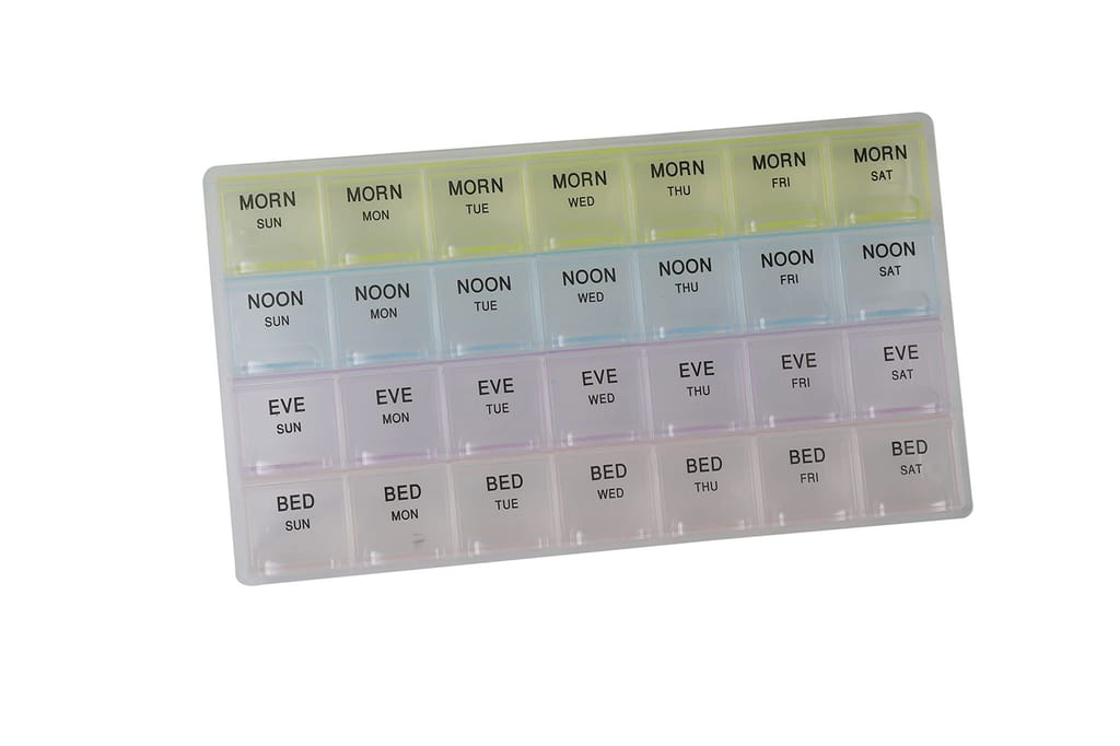 EZYFIT 7 Days 4 Weeks for Pill Storage Medicine Box Organizer - 4 Line view 2