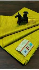 Pure Tussar Ghicha With Golden Zari Border & Pallu Saree view 2