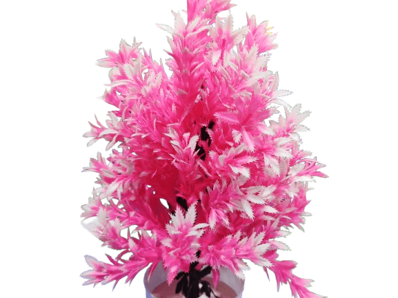 Artificial Pink Flower Plant in White Pot for Home Decor view 2