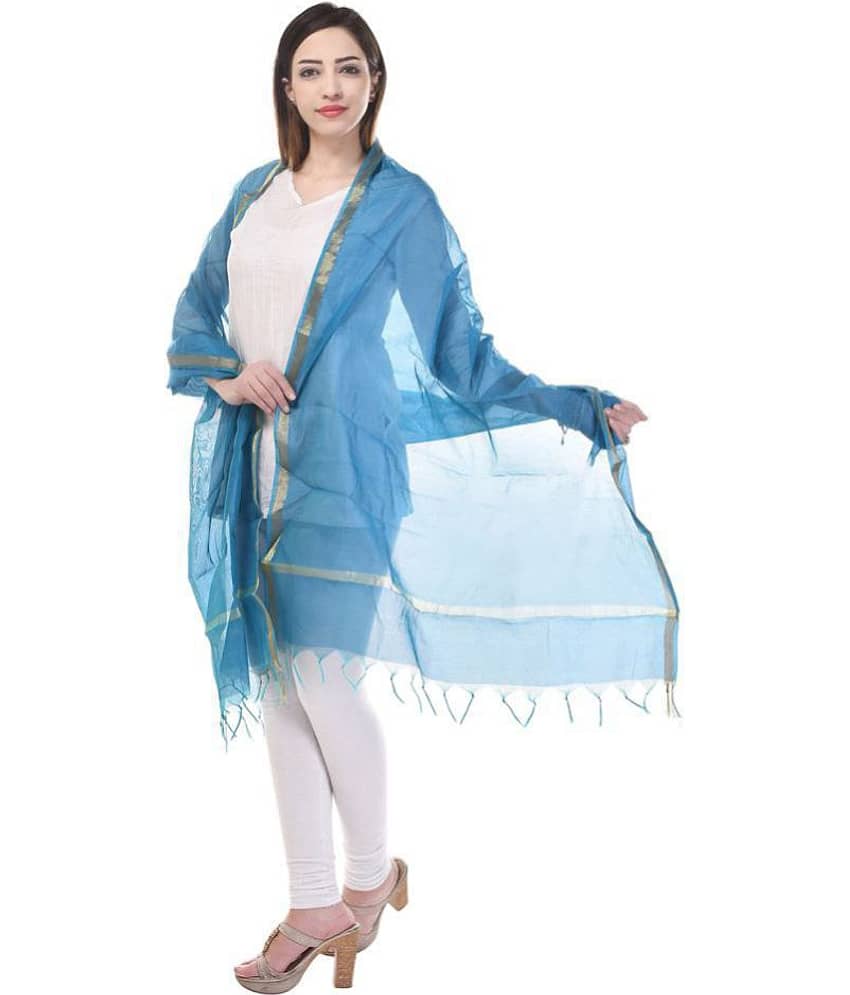 Apratim Blue Chanderi Dupatta view 2