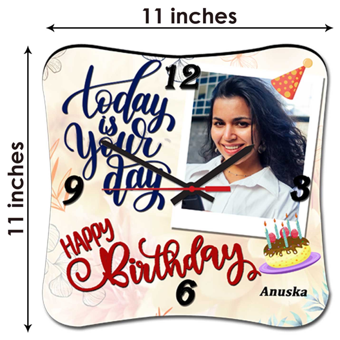Presto Wall Clock Personalised For Female Friend Birthday (11 InchX11 Inch) view 2