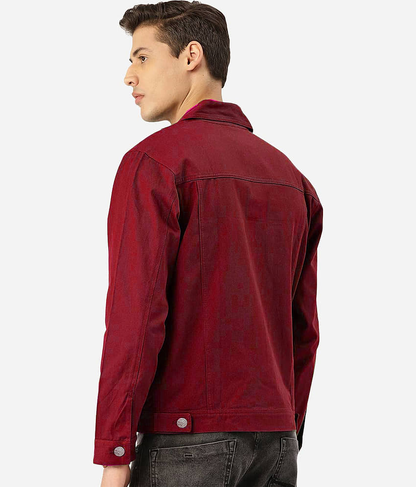 52dealz Cotton Blend Men's Denim Jacket - Olive ( Pack of 1 ) view 2